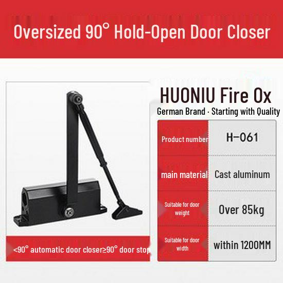Automatic Fire-Resistant Slide Door Closer with Hydraulic Buffer