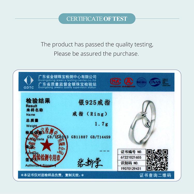 BAMOER Romantische Hand Offene Finger Ringe Für Frauen 925 Sterling Silber Mädchen Europäischen Einfache Einstellbare Wächter Ring Schmuck Geschenk