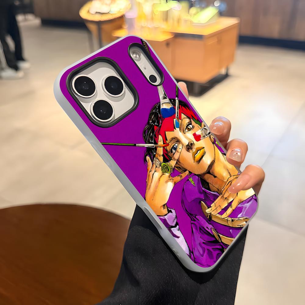 

JoJos Bizarre Adventure Phone Case For IPhone 17 Air 16 E 15 14 Plus 13 12 11 Pro Max Jelly 2 In 1 Protective Case iPhone17