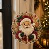 Decorative Ornaments for Garden Christmas DIY Faux Diamond Painting Hanging Santa Wreath Acrylic Pendant Pearl Holiday Celebration Party Supplies
