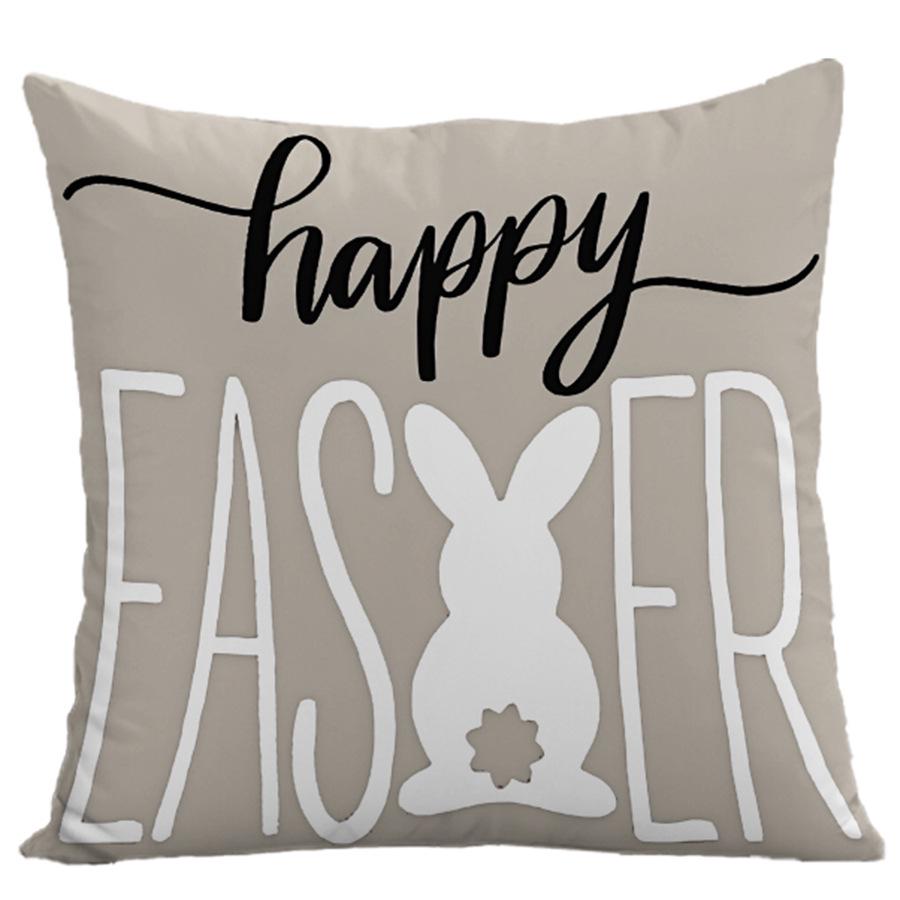 Скандинавская праздничная наволочка с кроликом - Короткий плюш чехол для подушки для дивана и спальни 45x45 cm 719₽