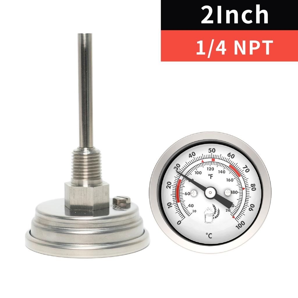 Stainless Steel Dial Bimetal Probe Thermometer Household Boiler Brewing Distilled Water Alcohol Thermometer Accessories