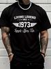 Unisexs 1973 Vintage Birthday Graphic T Shirt Quick Dry Crew Neck Short Sleeve Moisture Wicking Sportswear For Gym Running