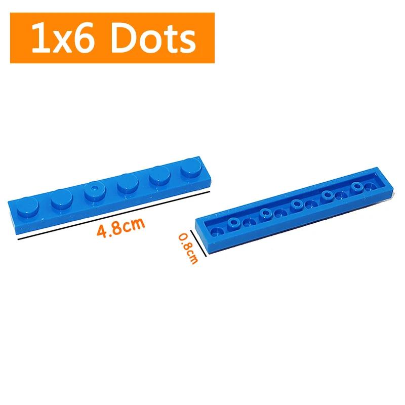 Non-Toxic 50Pcs 3666 Size 1X6 Dot Plate Moc Assemble Particles Diy Building Blocks 1*6 Figures Bricks Educational Creative Toy For Kid