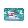 Christmas Shower Curtain Floor Mat Combination Four-Piece Set Bathroom Toilet Carpet Shower Room Mat Foot Mat