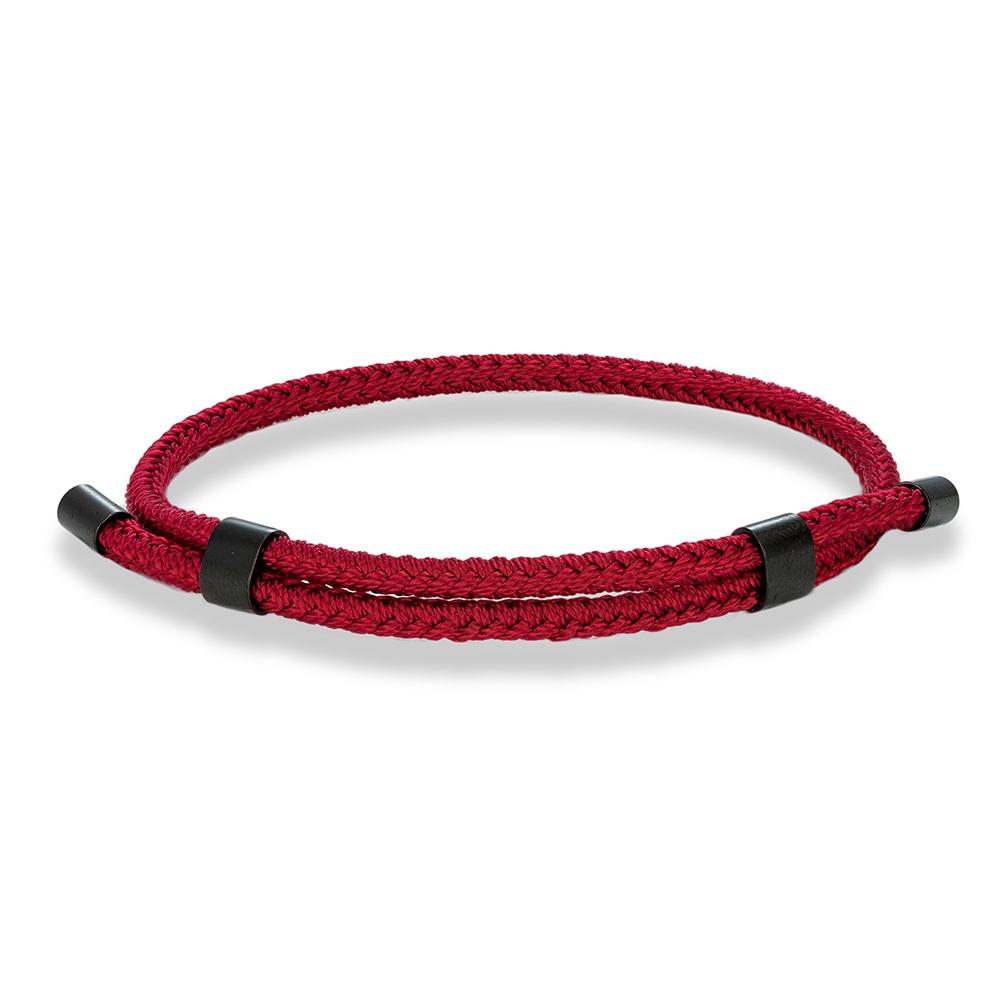 3MM Waterproof Surfering Rope Bracelets Men Adjustable Nautical Rope Bracelet Women Black Stainless Steel Sport Buckle