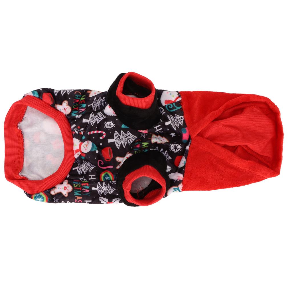 Dog Christmas Sweater Cute Print Warm Fashionable Autumn Winter Dog Hoodie Sweatshirts for Small Medium Dogs S