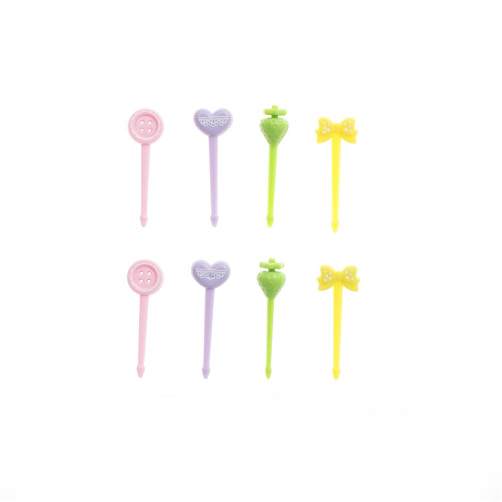 Merry Christmas Animal Fruit Fork Food Grade Plastic Mini Cartoon Kids Cake Fruit Toothpick Bento Lunch Bento Party Decoration