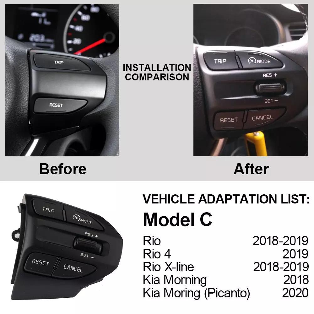 Ruili14 For KIA K2 RIO 2017- Multifunction Steering Wheel Button Buttons Bluetooth Phone Cruise Control Volume
