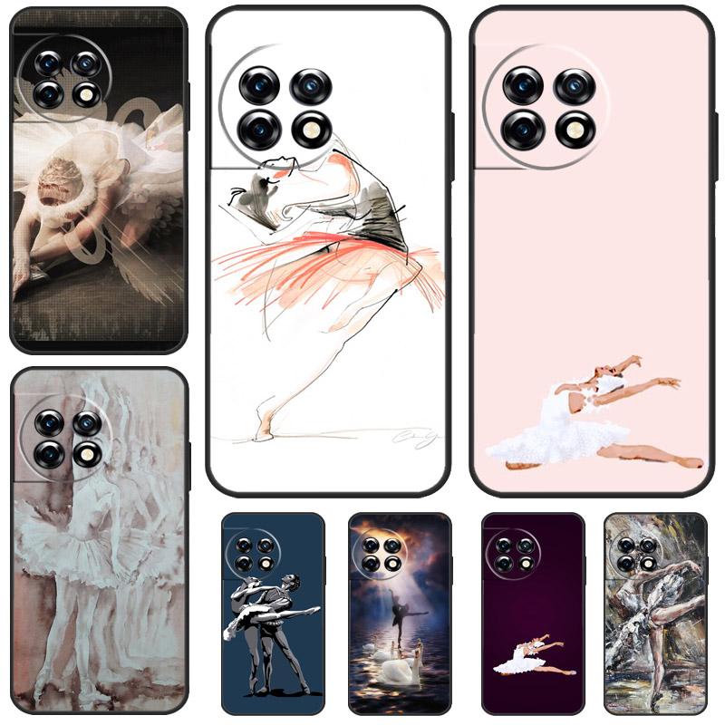 Swan Dance Ballet Case For OnePlus Nord N200 N100 Nord 3 2T CE 2 Lite OnePlus 12 11 10 Pro 10T 10R 12R Cover
