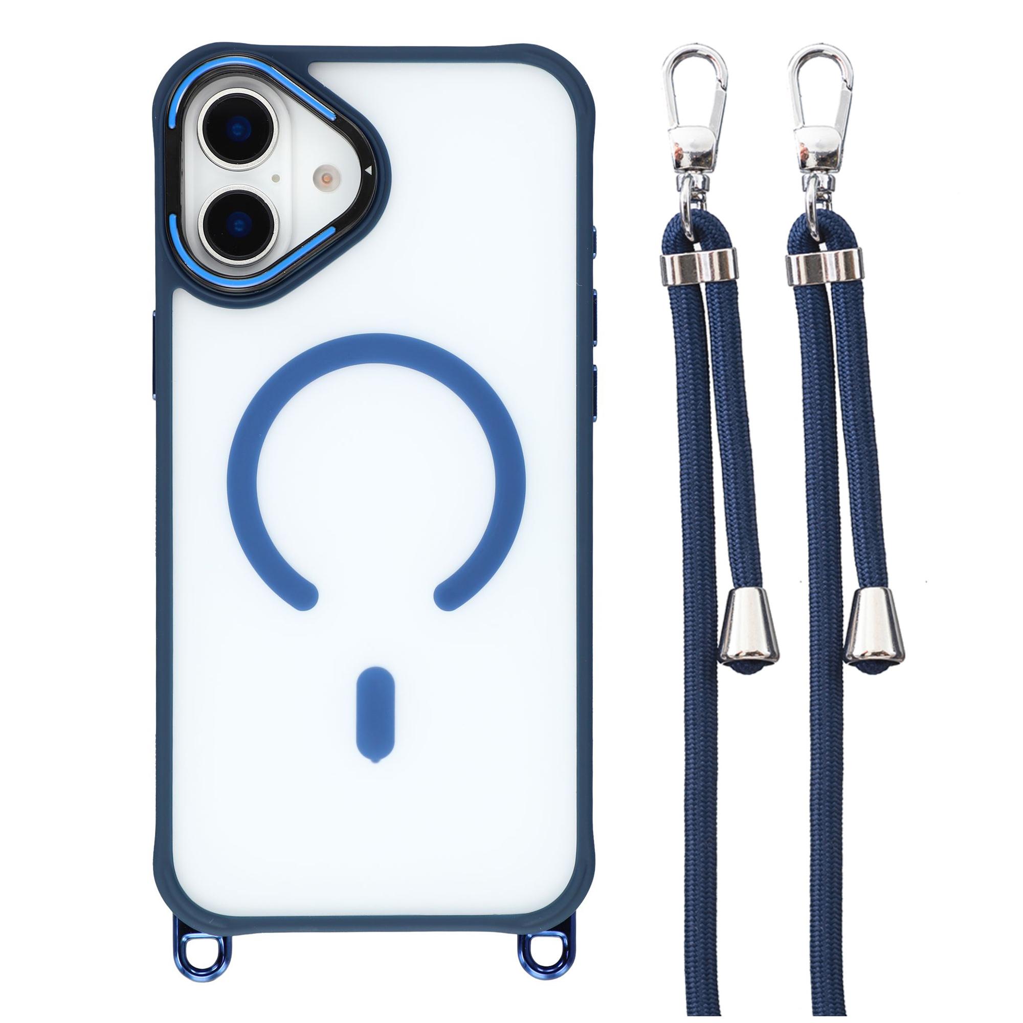 

Чохол для iPhone 17, сумісний з MagSafe, ПК + ТПУ, чохол для телефону з регульованим ремінцем/рамкою для камери, підставка