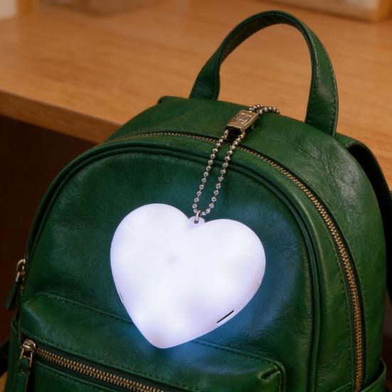 Rechargeable Handbag Light Heart-Shaped Night Portable Purse Lamp Light with Automatic Sensor for Women Girls Mothers