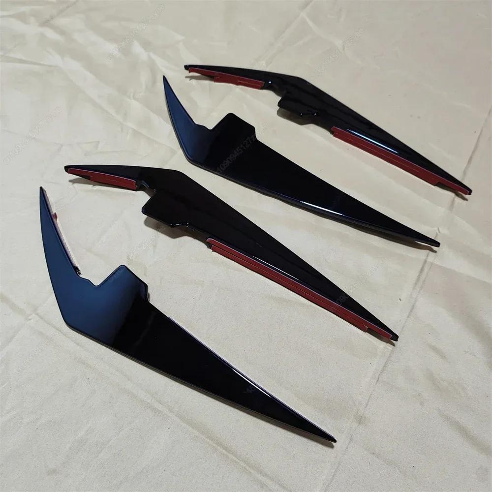 For BMW G20 G21 318i 320i 330i M340i 2022-2024+ LCI M-Sport Car Front Bumper Canards Front Lip Spoiler Splitter Trim Sticker