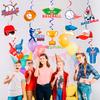 Baseball Party Hanging Swirls, 33 Pieces Baseball Hanging Swirl Decorations for Baseball Party Decoration Swirl Hanging
