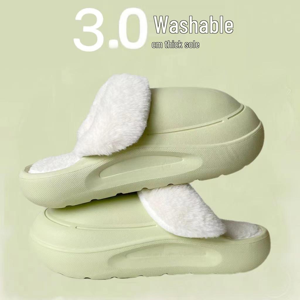 Unisex Winter Cotton Slippers: Detachable, Washable, Non-Slip, Fashionable & Warm - Perfect for Home & Casual Outings.