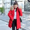  Women Outerwear  Hooded Coat Long Cotton-padded Zipper Jackets Pocket Coats