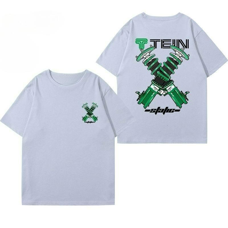 2025 New Men's and Women's TEIN Shock Absorber Modified Car Creative T-shirt Casual Motorcycle Friends Club Short-sleeved Top