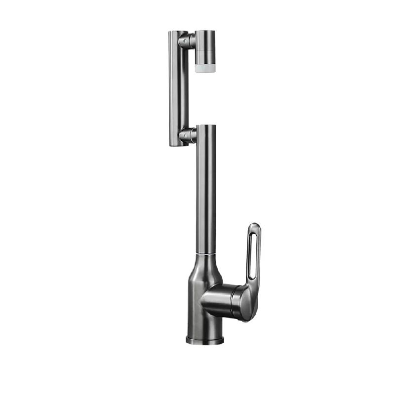 Cold and Hot Water Tap Stainless Steel Mixer Faucet Universal Rotation 2 Modes Spray Washbasin Sink Faucet Deck Mounted