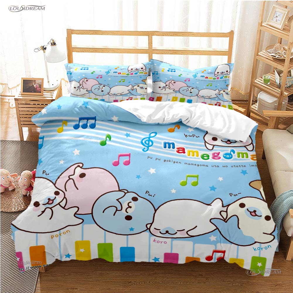 Cute Cartoon M-MAMEGOMA All Season Duvet Cover Kawaii Bedding Set Soft Quilt Cover and Pillowcases Teen Single/Double/Queen/King