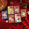 6Pcs Cute Zodiac Horse Pattern Red Envelopes 2026 Horse Year Chinese Style Red Packet Luck Money Bag  Year Supplies