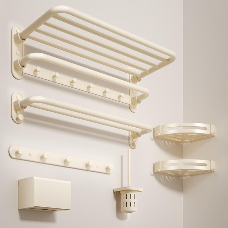 1Pc Wall Mounted Clothes Rack Bedroom Rows Of Back Door Hooks Space Saving No Hole Punching Bathroom