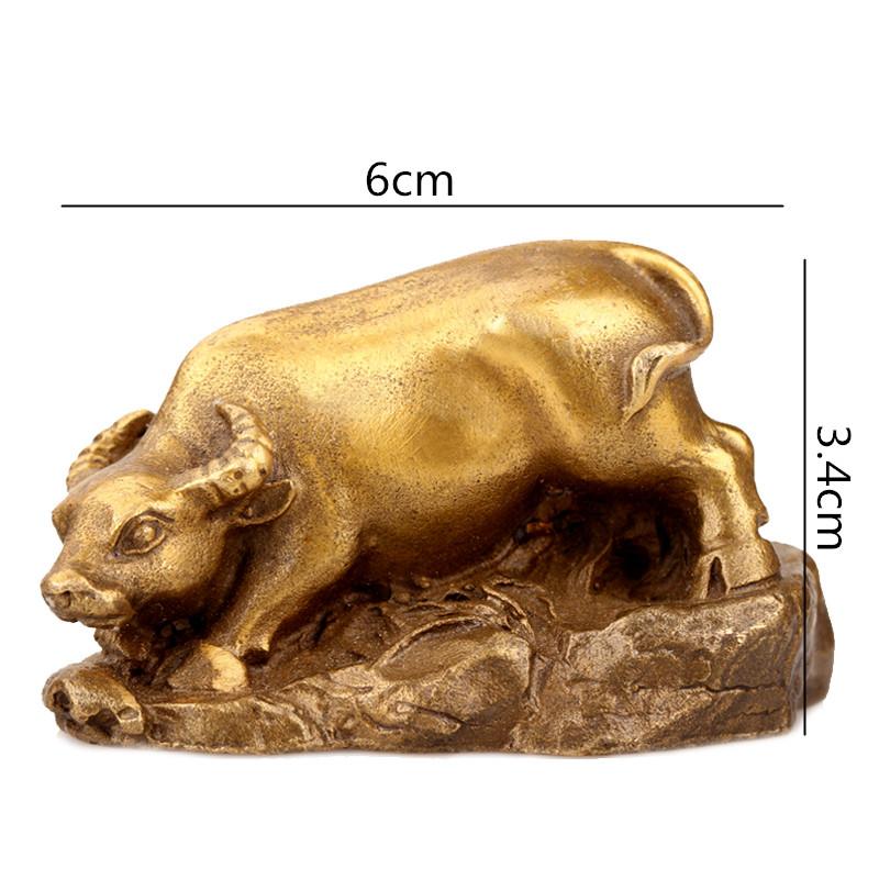 Kreative Retro Messing Tierkreiszeichen Simulation Tier Goldene Kleine Skulptur Handwerk Dekoration Chinesische Moderne Heimdekoration