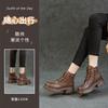 Autumn and winter retro British boots 2025 new velvet Korean version of Martin boots thick-soled heightening women's shoes versatile short boots