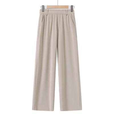 Bao Lian Duo Damen Sommer Hose mit elastischem Bund und weitem Bein
