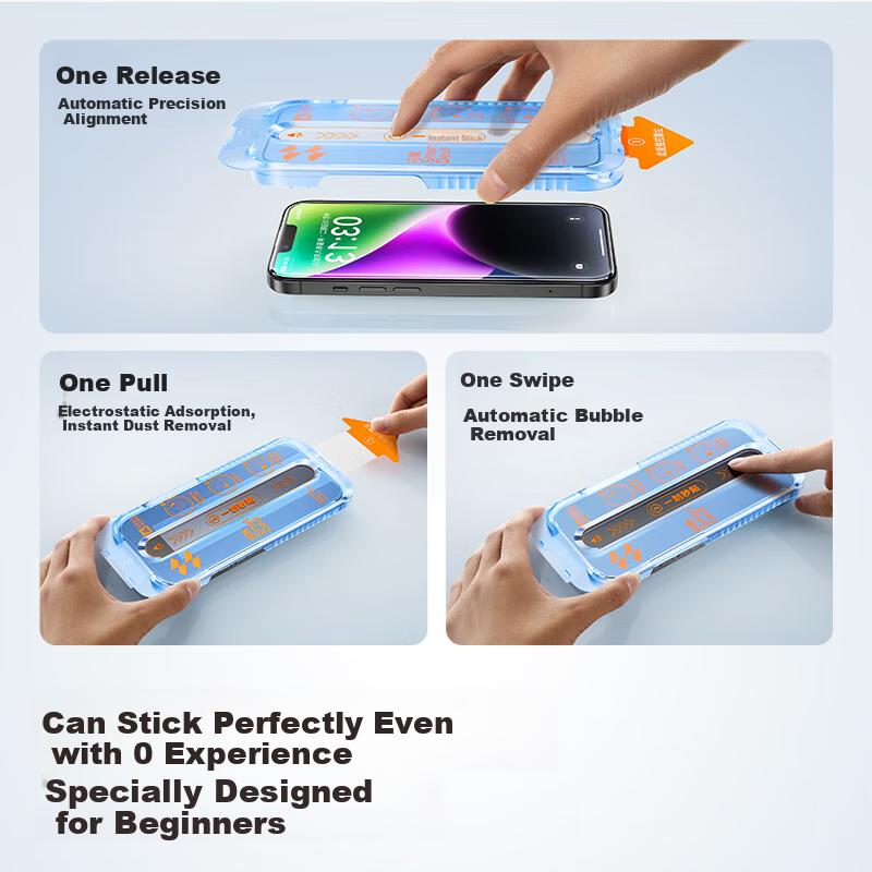 IPhone 13 Tempered Glass Screen Protector, with IPhone 14 And 16e for IPhone 13 Pro, Shockproof, Smooth Touch Feel, Earpiece Dust Protection, 2-Pack