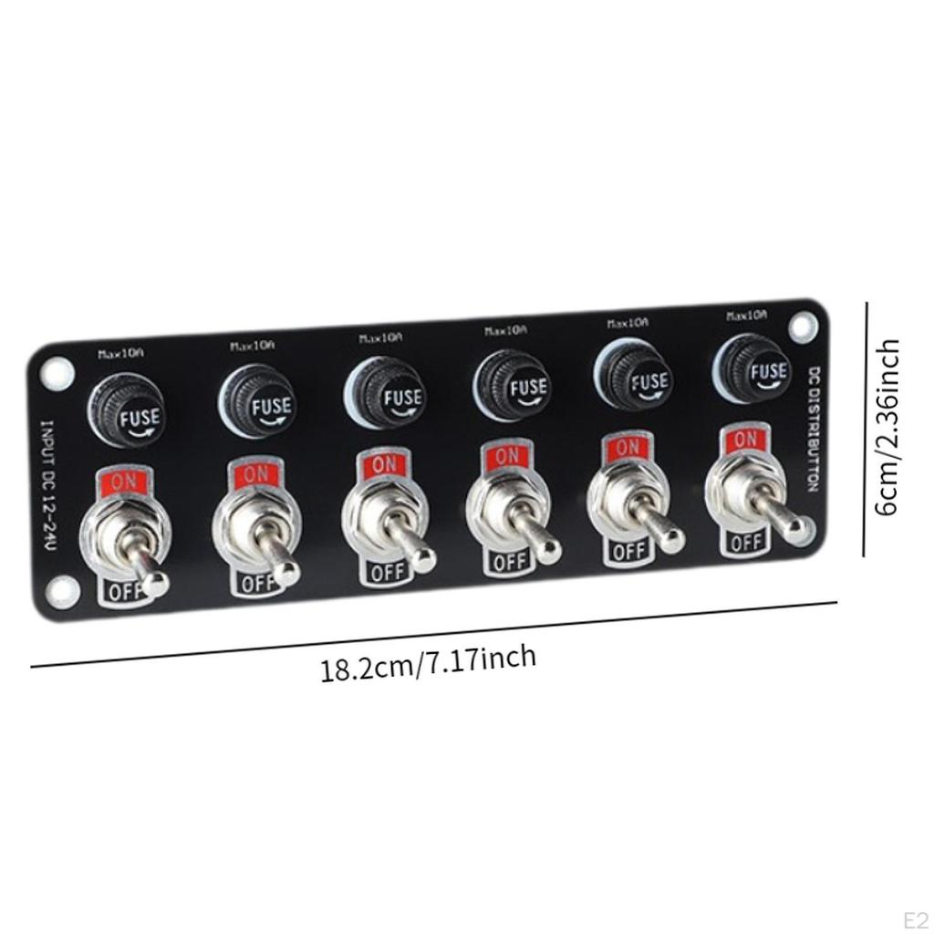 Bilgenpumpe Control Switch Panel Rocker 6 Einfach zu Installieren 12V 24V Schwarz Marine
