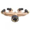 Splitter Connector 3/4 Inch Brass For Garden Hoses