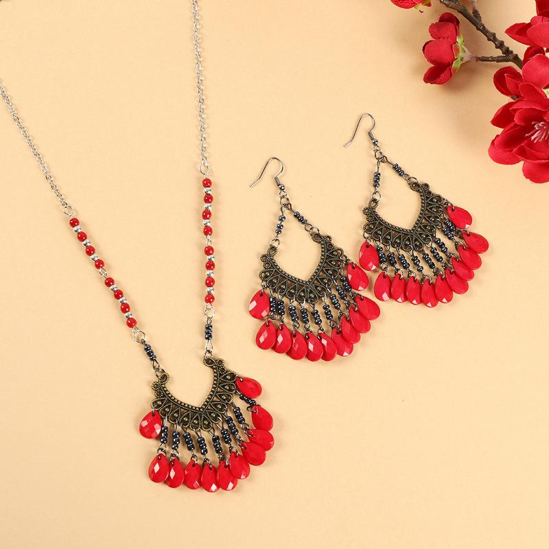 

Vintage ethnic style headgear, exotic fringed forehead chain, eyebrow pendant, bohemian forehead jewelry suit, women