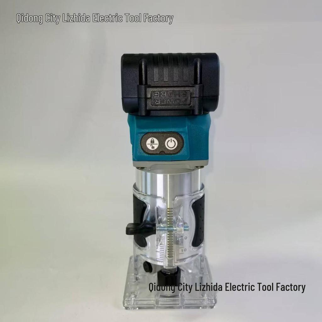 Brushless Lithium Trimmer & Engraving Wood Router: Multifunctional Electric Tool for Slotting, Milling, and Grooving.