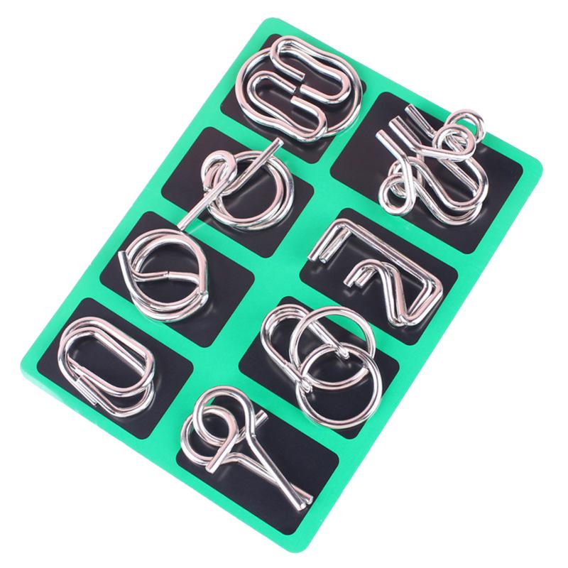 Viral Puzzle: Brain-Teasing Nine-Linked Rings – Fun Gift for Adults & Kids