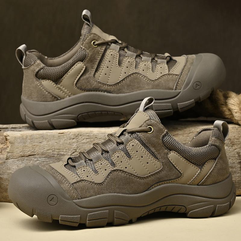 Fashion Outdoor Casual Leather Shoes New Fashion Men's Sneakers Non-slip Male Treking Footwear Versatile Hiking Shoes Handmade Trainers