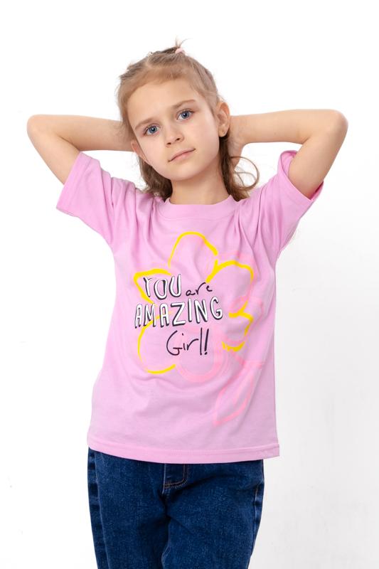 Girls' T-Shirt – Floral Motif & Lettering, Summer 6414-001-33-5-3 HC