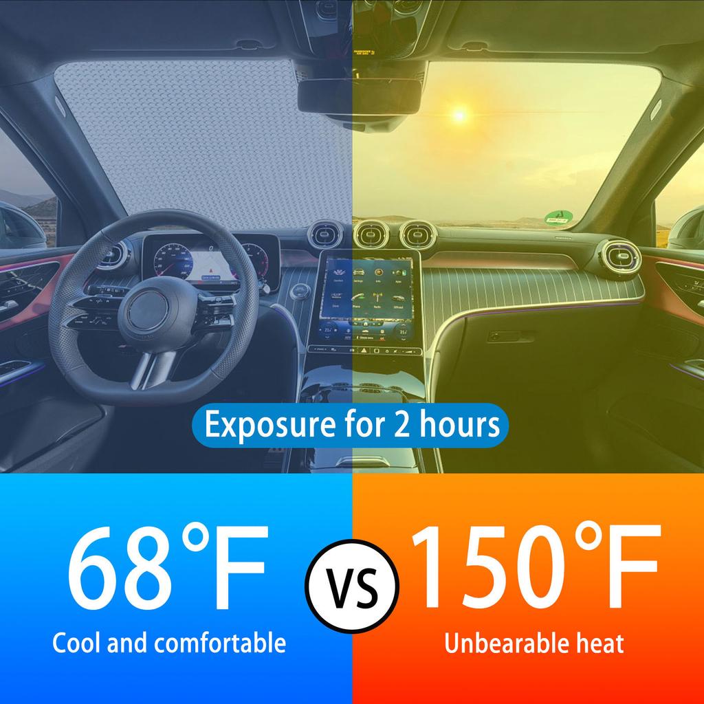 1Pcs Sunflower Heart Pattern Windshield Sunshade UV Rays Heat Blocker Keeps Vehicle Cool Unique Design Fit Sedans SUVs Trucks
