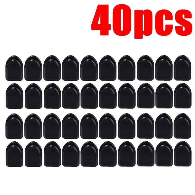 Black Mini Car Hooks Plastic Self Adhesive Invisible Storage Hooks for USB Cable Headphones Key Bag Locker Automotive Accessory