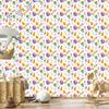 Back to School Wallpaper White, Cream, Coral and Peach 50x1000