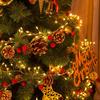 Minetom Christmas Pine Lighted Garland Decor, 9.8 Ft 60 LED with 8 Modes