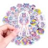 50 Y2 Cute Cartoon Pink Beautiful Girl Creative Graffiti Sticker Skateboard Notebook Waterproof Sticker