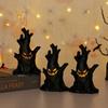 1-10PCS Halloween LED Ghost Face Tree Statue with BatterySpooky Tree Demon Statue Tabletop Bark Face Figurine for Indoor Outdoor