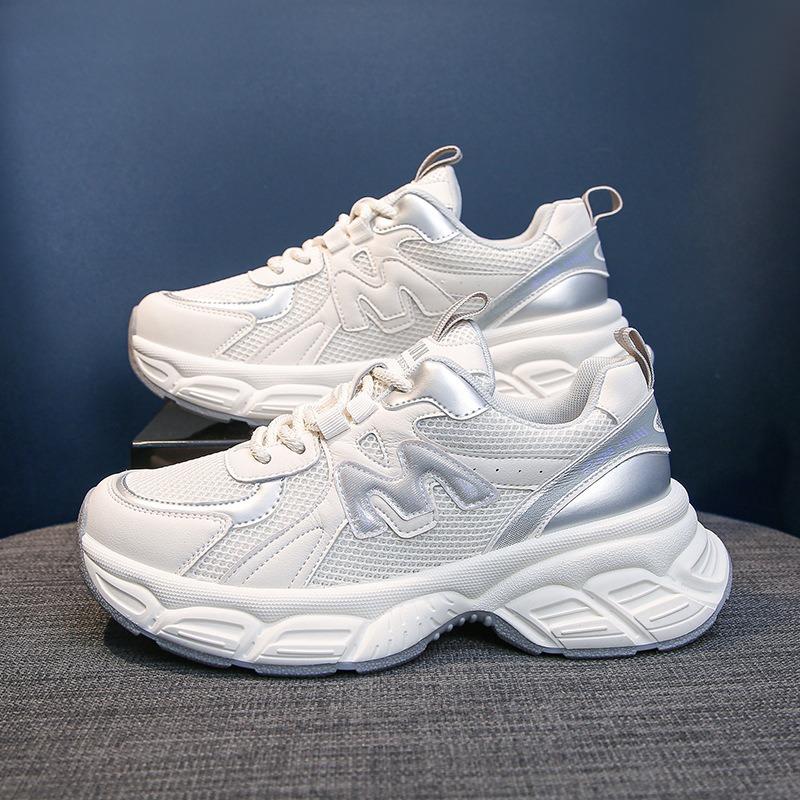 Niche retro dad shoes for women's new spring and autumn thick soles increase height for small casual sports shoes for women