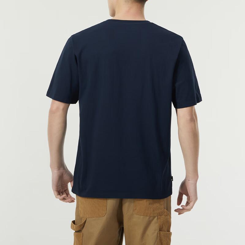 Timberland Logo Print Crew Neck Outdoor Sports Breathable Short Sleeve T-Shirt Men Tops Blue A2Q5Q-433