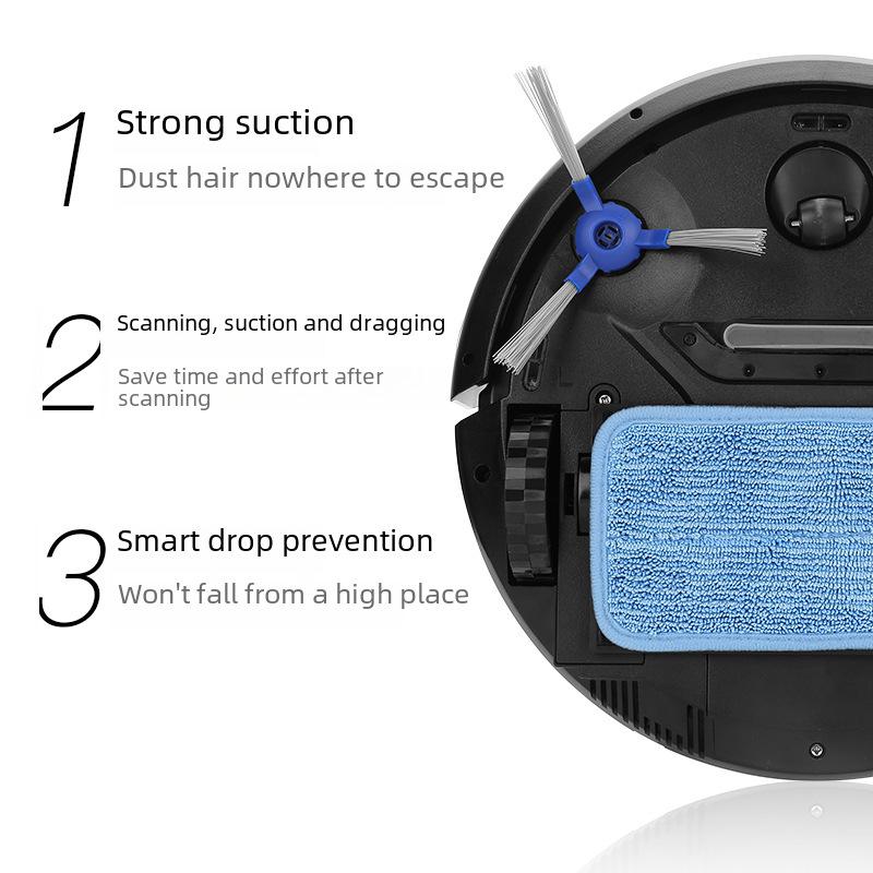 Cross-Border Smart Rechargeable 3-in-1 Cleaning Vacuum Robot with App Control.