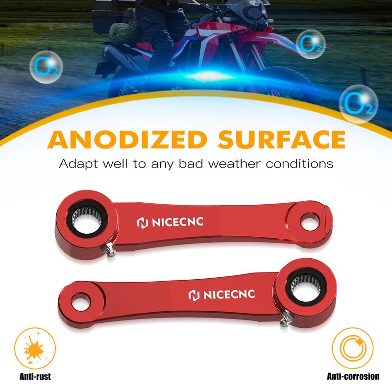 NICECNC 1.0" 1.5'' Lowering Link Kit For Honda CRF250R CRF250RX 2018-2023 CRF450R CRF450RX 2017-2023 CRF450X CRF450L 2019-2023