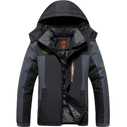 Men's Windbreaker Plus Winter Jacket Men Waterproof Windproof Velvet Warm Parka Coat Tourism Mountain Snow Overcoat