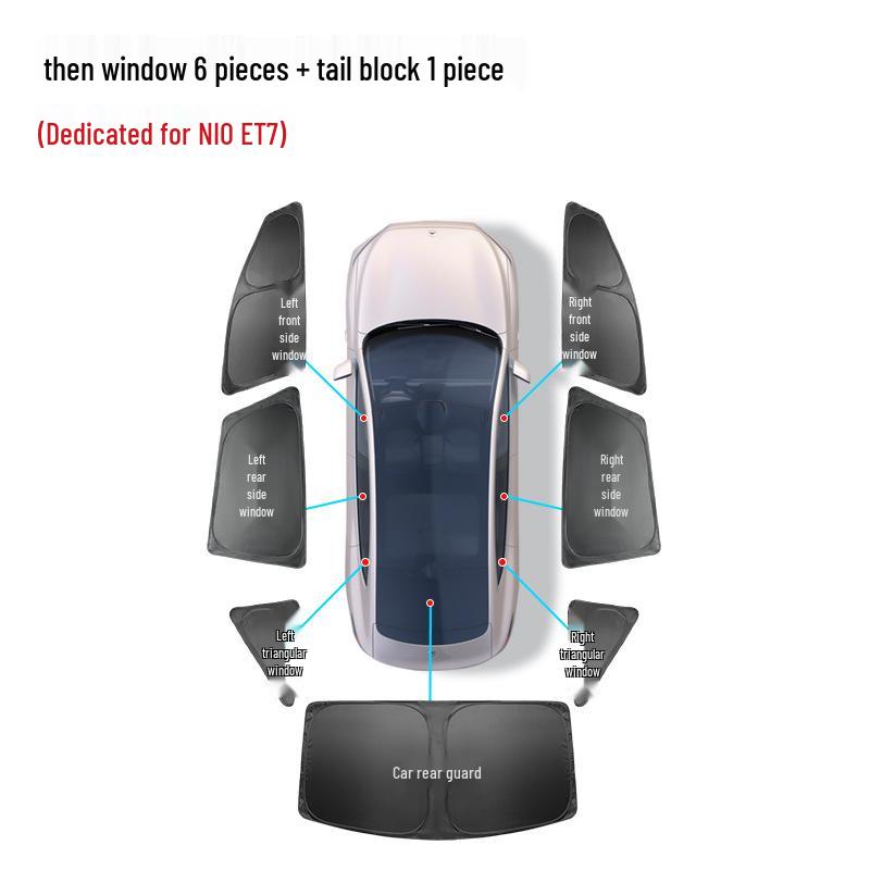 NIO ET7 Car Sunshade: Sunroof Heat Insulation & Anti-Peeping Modification Supplies