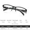 Men Women Black Resin Reading Glasses 1.75 Half Frame Portable Ultralight Magnifying Presbyopic Hyperopia Glasses Square 1.5 2.0