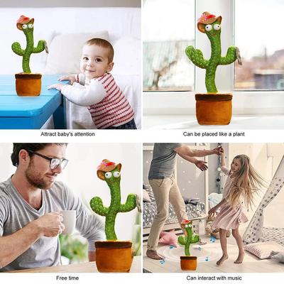 2025 NEW Intelligent Cactus Interactive Learning and Musical Toy for Kids To Dance Record and Speak with Fun